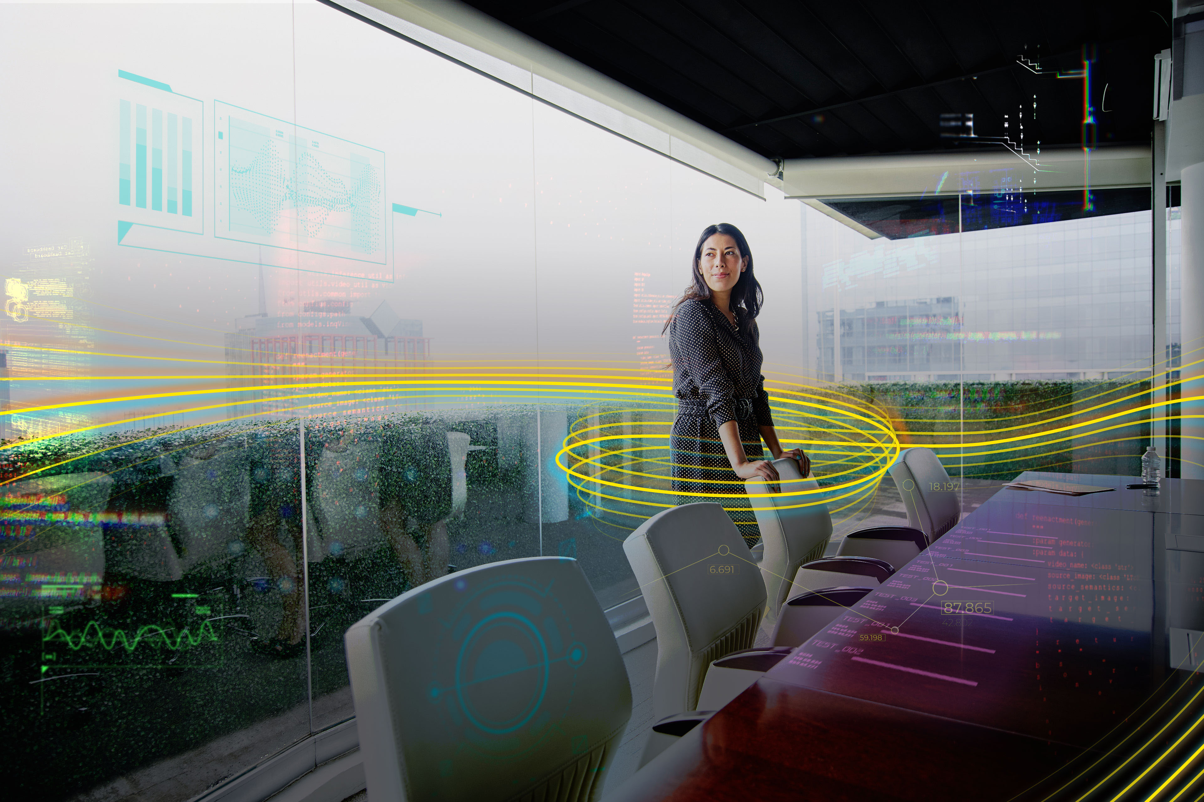 businesswoman in office conference room Businesswoman in office conference room