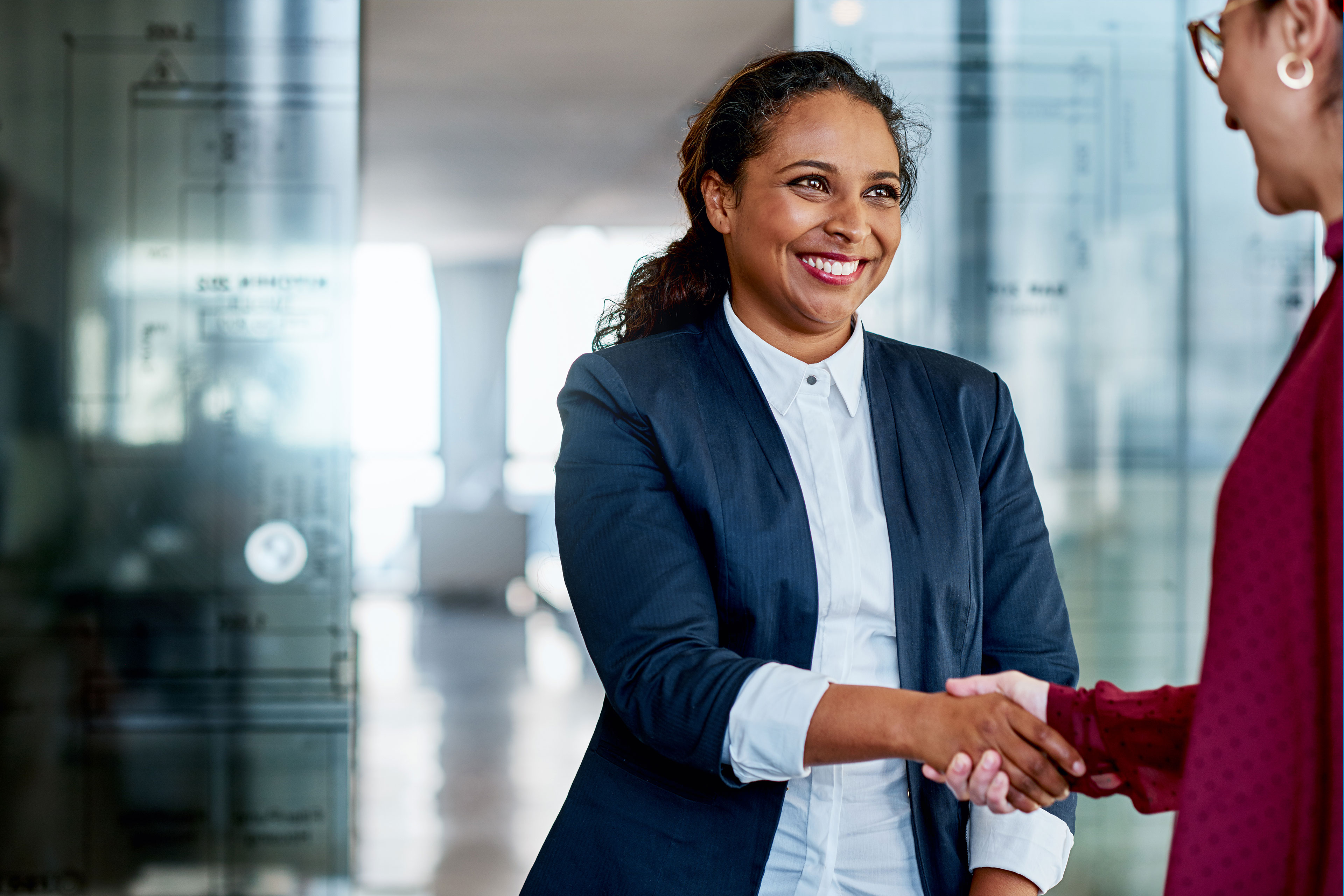 Business women shaking hands Business women shaking hands