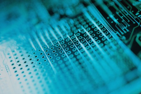 Close-up of printed circuit board