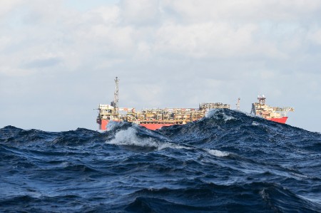 Container ship on the high seas